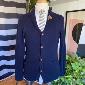 Shawl Cardigan Sweater with button detail